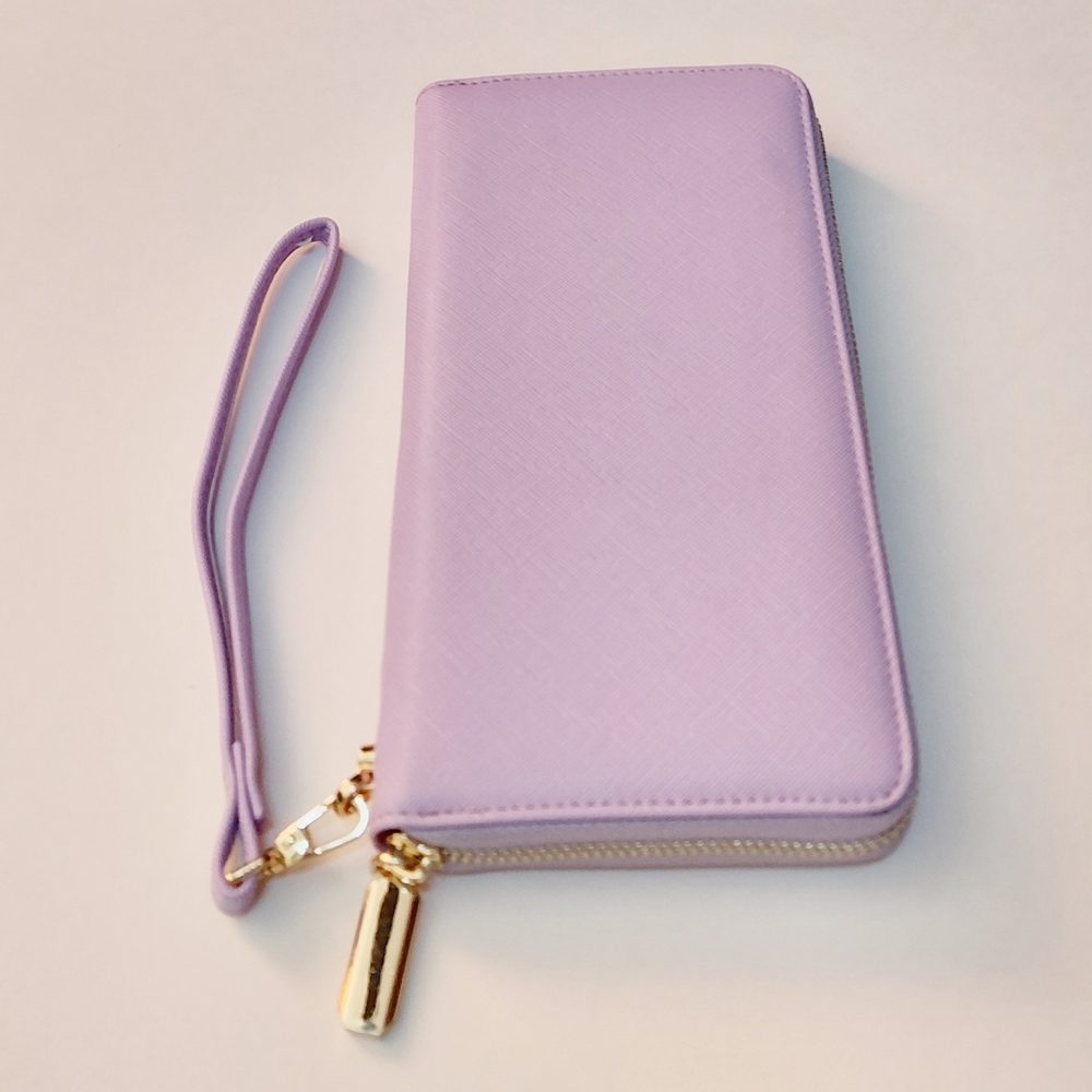 CHELMON Women's Vegan Leather Clutch Wallet, Lavender - OS